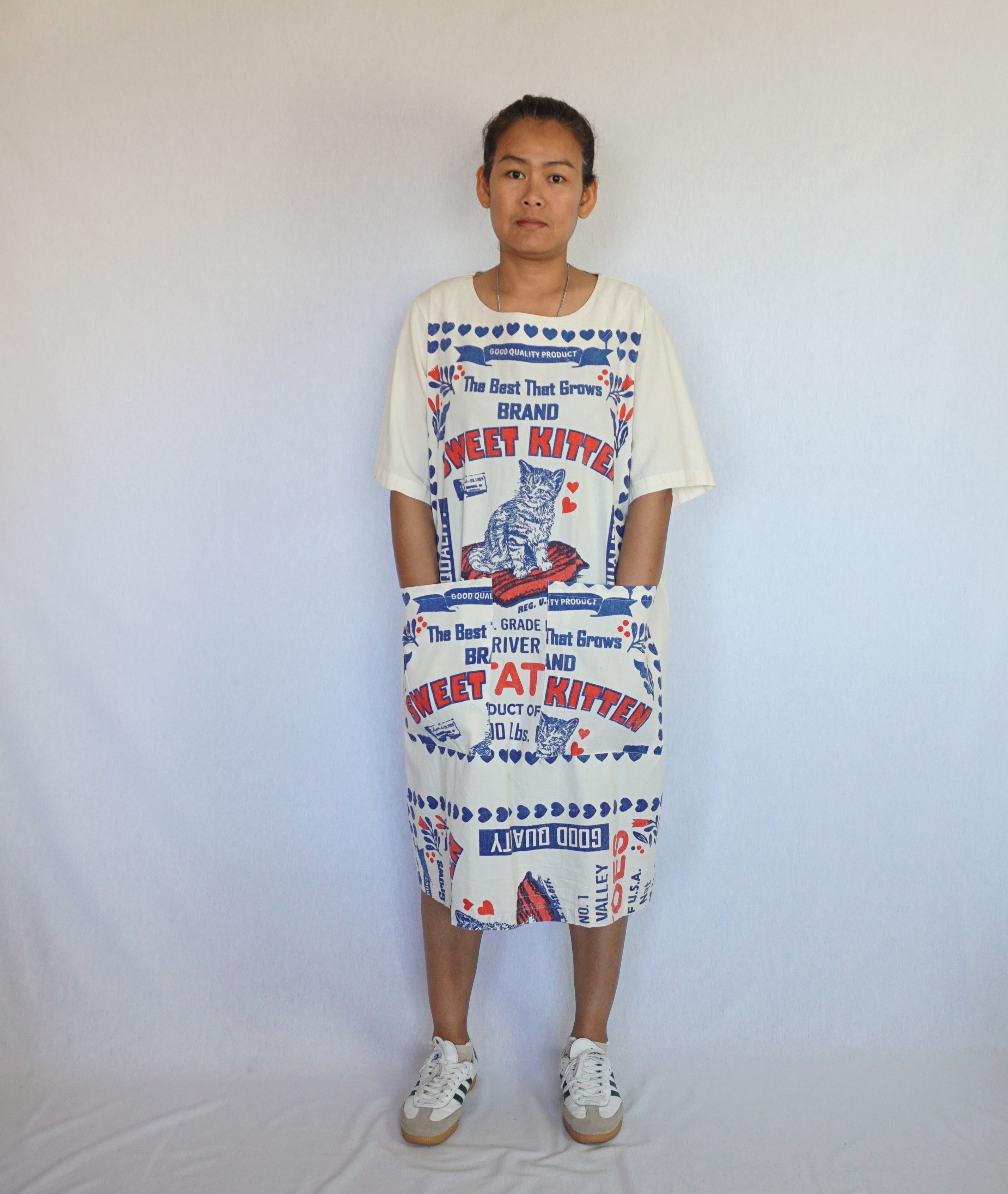 Sweet Kitten Short Sleeve Dress