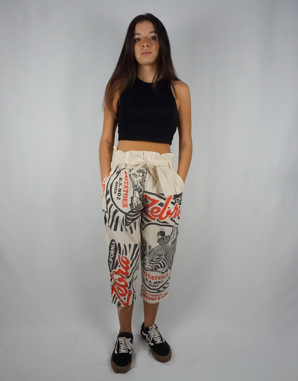 Zebra Paperbag Pants