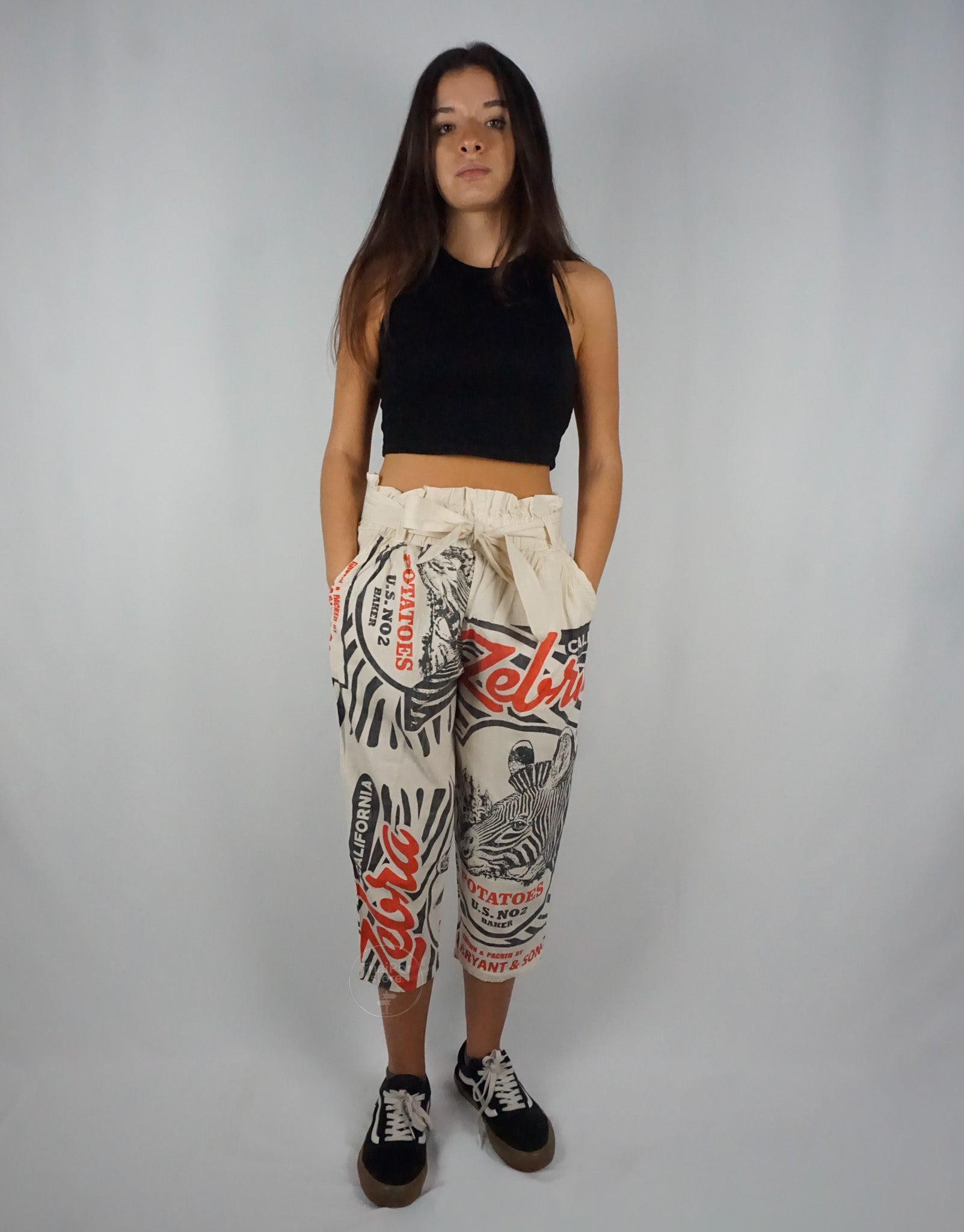 Zebra Paperbag Pants