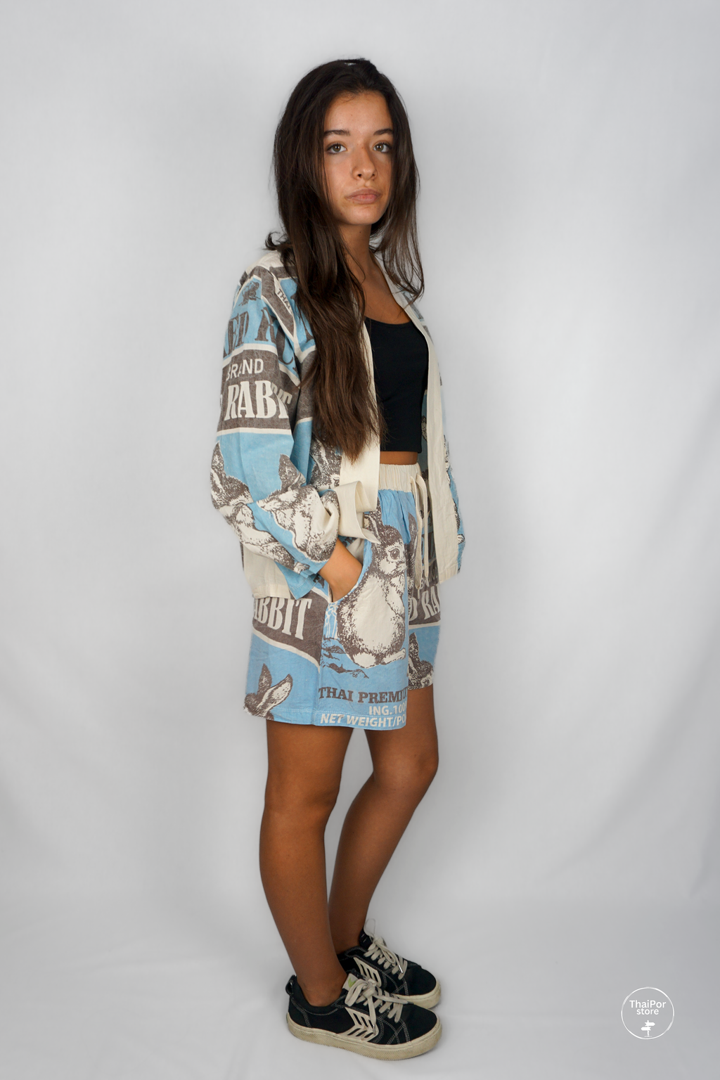 Duo Rabbit Short Kimono