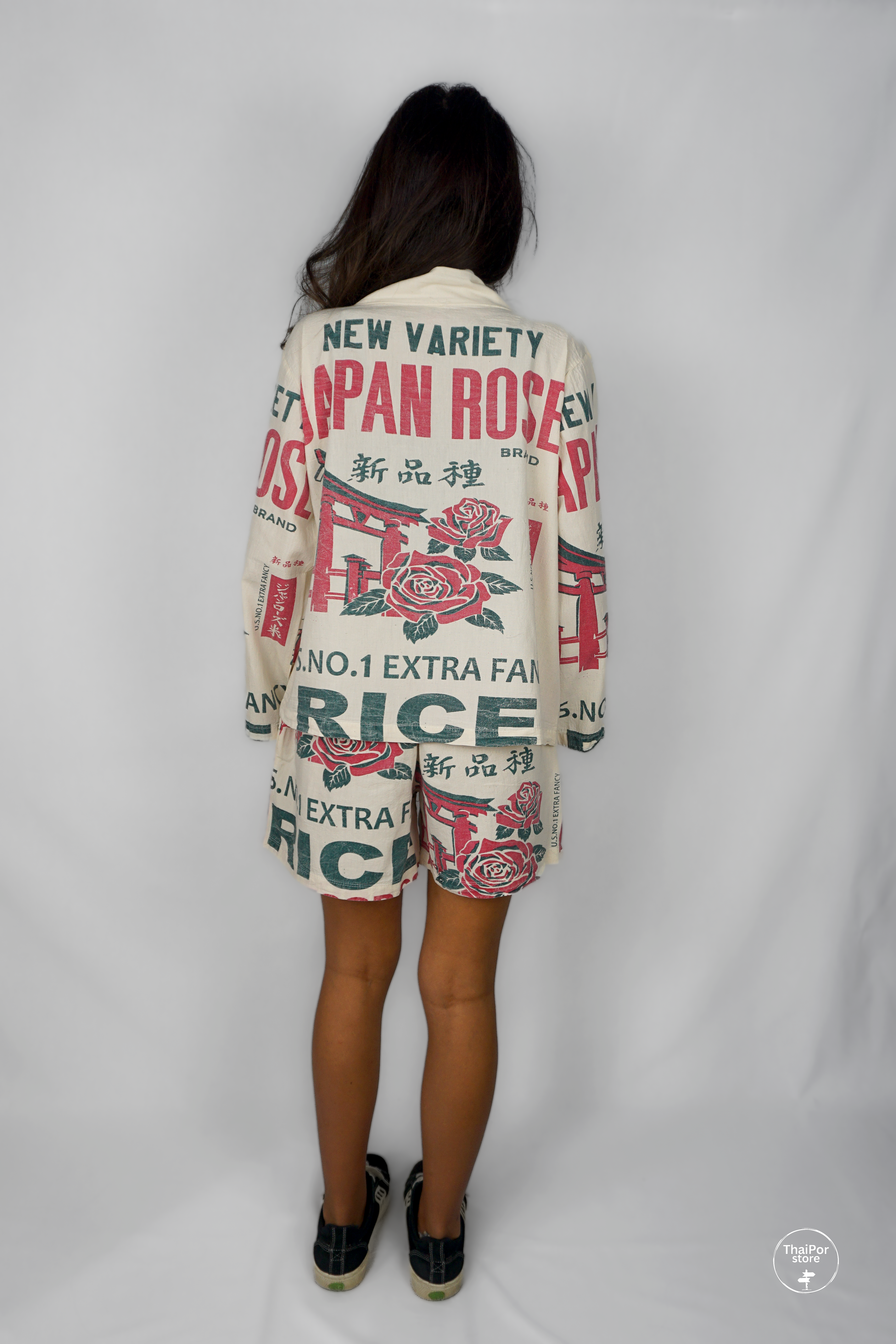 Japan Rose Short Kimono