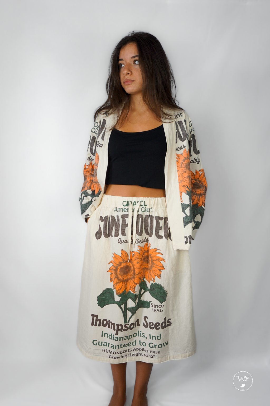 Sunflower Short Kimono