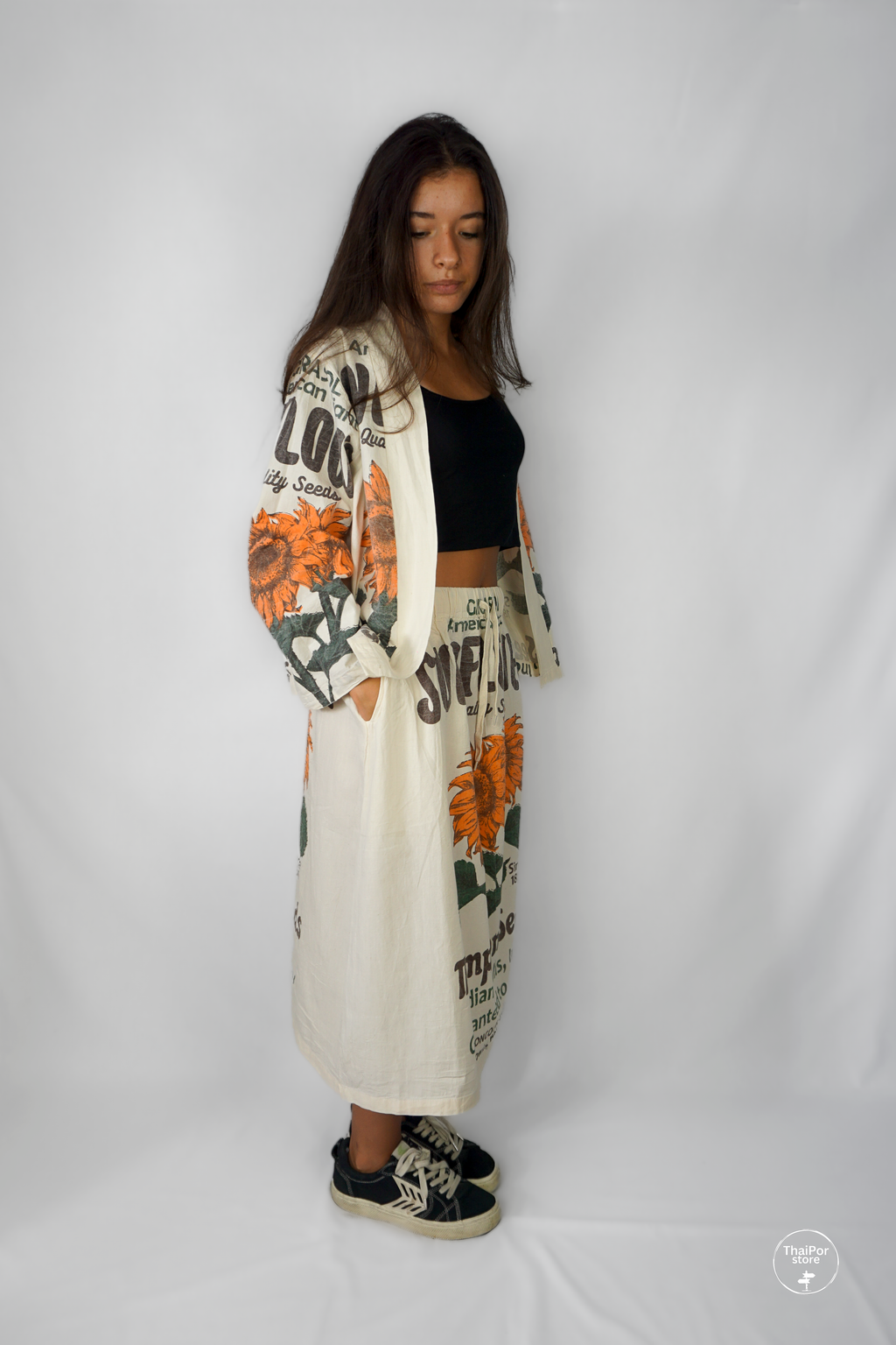 Sunflower Short Kimono